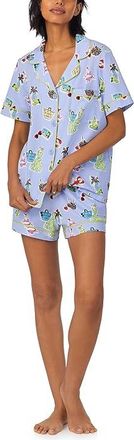 Bedhead Pajamas Cotton Knit Short Sleeve Boxer Pj Set Womens Pajama Sets Island Life : XS (US 2-4)