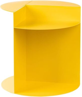 Beliani Mesa auxiliar Metal Amarillo