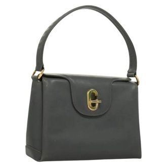 Gucci Tweedehands leren handtassen - Dames - Vintage Handtas - Grijs - ONE Size - Leer - Vintage