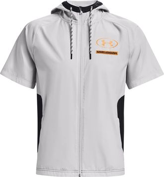 Under Armour Mens Evolution Woven Short Sleeve Jacket Pocket Grey S