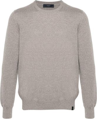 Fay round-neck virgin wool sweater - men - Virgin Wool - 54 - Neutrals