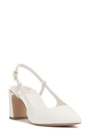 Vince Camuto Haslie Slingback Sandal in Bianco Pl Souffle Lux at Nordstrom Rack, Size 9.5