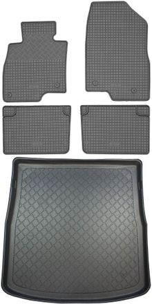 OEM Mazda 6 Iii Sport Kombi (5 Puertas) Desde 01.2013 Set - Alfombrillas De Goma Para Coche + Alfombrilla Para Maletero