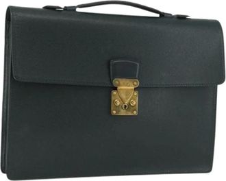 Louis Vuitton Pre-owned Business Bag - Dames - Vintage Handtas - Groen - ONE Size - Leer - Vintage