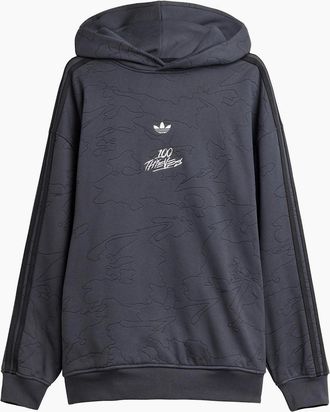 adidas Originals Adidas Originals Mens 100t Hoodie - Black/Grey - Size: 40