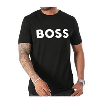 HUGO BOSS Tops, Heren, Zwart, L, Katoen, T-shirts