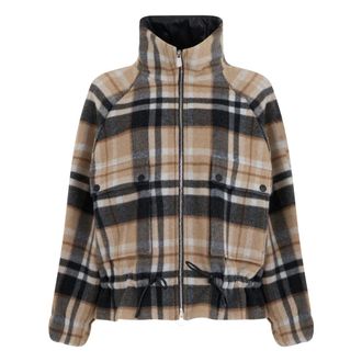 Pinko Checkered Jacket with High Collar - female - PINKO - Light Jackets - Multicolor - XS - Jackets