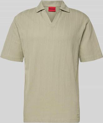 HUGO BOSS Relaxed Fit Poloshirt mit Strukturmuster Modell DALIBO in Mint, Gr&ouml;&szlig;e XXL