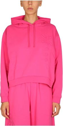 Alexander McQueen Anthropoid Emboss Hoodie - Dames - Hoodies - Roze - XS - Hoodies & sweatvesten
