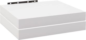 Woltu Woltu - Estanteria Pared Estante Flotante Juego De 2 Estante Pared De Madera De Mdf Para Sal&oacute;n Cocina Pasillo Blanco Rg9365ws-2 25 X 3.8 X 22.9 Cm