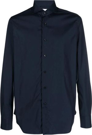 Xacus Katoenen overhemd met Franse kraag - Heren - Casual Overhemden - Blauw - 3XL - Katoen - Overhemden