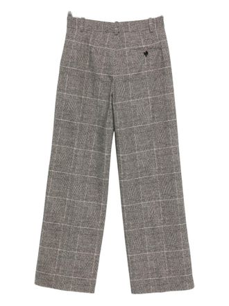 Circolo 1901 Checked Cotton Trousers - grey