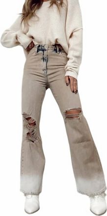 Flying Monkey 90s Vintage Flare Jeans In Burnt