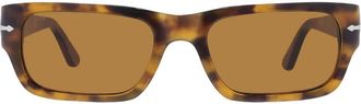 Persol Adrien Brown Rectangular Unisex Sunglasses PO3347S 121033 55