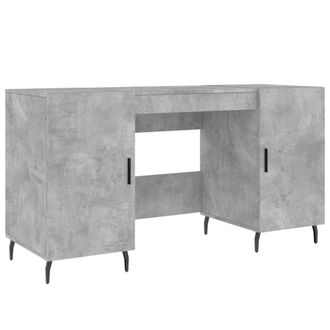 Berkfield Home Desk Concrete Grey 140x50x75 cm Engineered Wood | Size: 140 x 50 x 75 cm