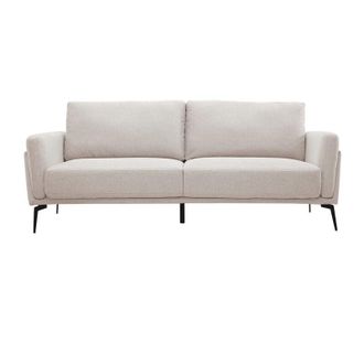 Miliboo Miliboo - Divano design 3 posti in tessuto effetto velluto testurizzato beige mosco