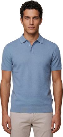 Cavallaro Polo korte mouw Cavallaro Milanio blauw gebreid