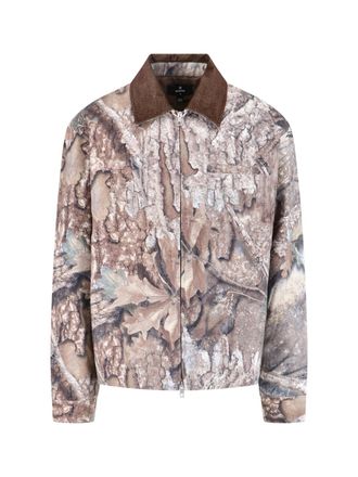 Represent Camo Trucker Jacket with Corduroy Collar