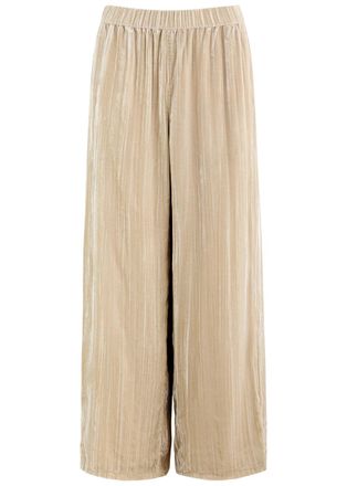 Eileen Fisher Eileen Fisher Wide-leg Velvet Trousers - Cream - M (UK 14-16 / L)