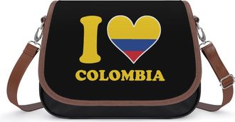 Generic I Love Colombia1 Flag Fashion Womens Crossbody Bags Novelty Handbag Shoulder Bag Purse