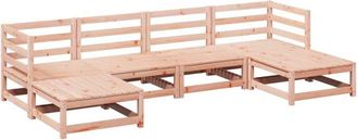 vidaXL Juego De Sof&aacute;s De Jard&iacute;n 6 Pzas Madera Maciza De Abeto Douglas Vidaxl