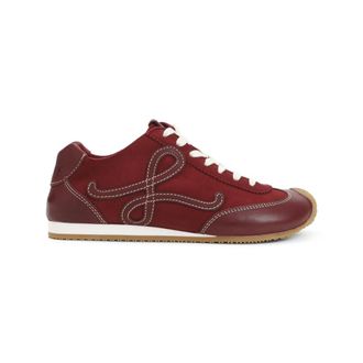 Loewe Burgundy Lace Up Sneakers