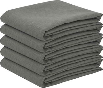 vidaXL Tela Para Mesa 5 Uds. Rectangular Gris Claro 110 X 140 Cm Vidaxl