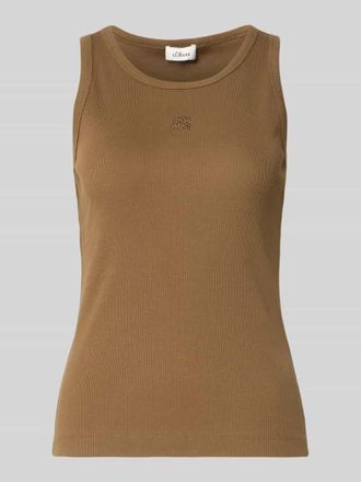 s.Oliver Red Label Regular Fit Tank Top aus Baumwoll-Mix in Mittelbraun, Gr&ouml;&szlig;e 34