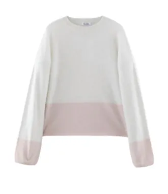 525 america Women Contrast Pullover In Heather Grey Multi