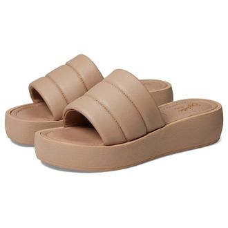 Seychelles Womens Seychelles Velour Sandals Vacchetta Leather Slip On Platform HTAT196