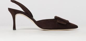 Manolo Blahnik Slingback Maysli in pelle scamosciata con tacco medio