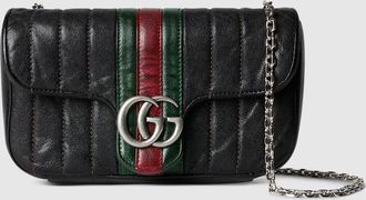 Gucci Jetset GG Marmont Small Shoulder Bag, Black, Leather