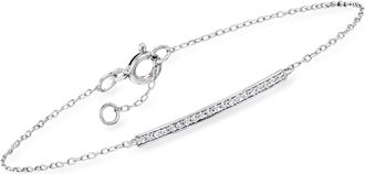 RS Pure by Ross-Simons Diamond Bar Bracelet in Sterling Silver