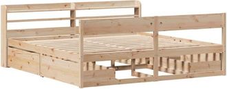 vidaXL Vidaxl - Estructura De Cama Sin Colch&oacute;n Madera Maciza De Pino 200x200 Cm