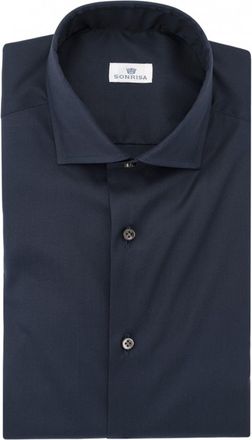 Sonrisa Blue Cotton Tailored Button-Up Casual Shirt
