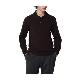 Roberto Collina Polo ML - Heren - Truien - Bruin - Maat: XL Zijde