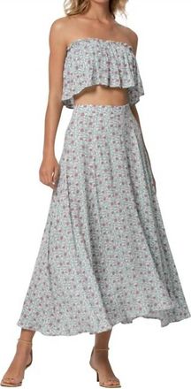 Lusana Naomi Floral Skirt In Ren
