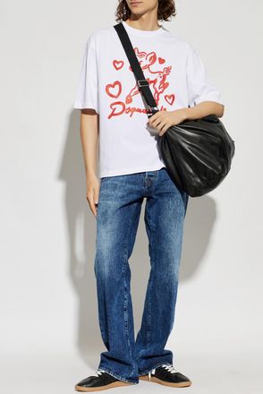 Dsquared2 T-shirt With Logo, Mens, White