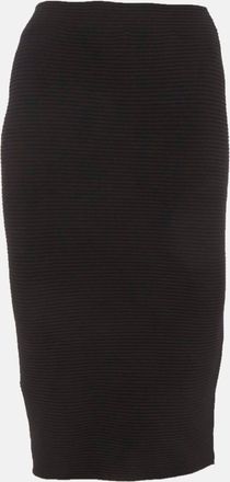 Emporio Armani Black Knit Midi Skirt