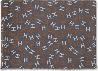 Hemisphere Kaschmir- und Seidenschal mit Monogrammprint Nies