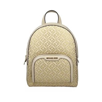Michael Kors Backpacks, female, Beige, ONE SIZE, Stylish Zip Pocket Backpack with Adjustable Straps