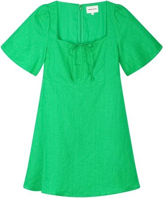 Fab By Fabienne Chapot Tilda Short Dress - Dames - Korte kleedjes - Groen - M - Linnen - Kleedjes