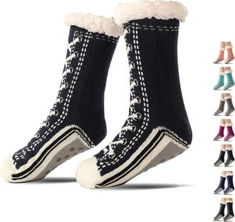 Generic Ultra-Thick Cashmere Slipper Home Socks,Cashmere Slipper Socks,Slipper Socks Women,Non Slip Winter Thick Slipper Socks