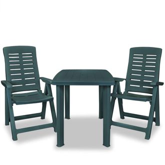 Berkfield Home 3 Piece Bistro Set Plastic Green