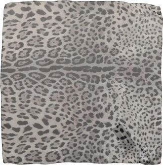 Dolce & Gabbana Foulard Sjaal - Dames - Zijden sjaals - Grijs - ONE Size - Accessoires