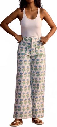 SZ Blockprints Boss Durable Mid-Weight Pants In Fleur Print