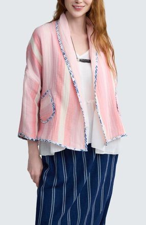 Luukaa D'Celli Sorrel Reversible Muslin Jacket in Original Pink at Nordstrom, Size Medium/large