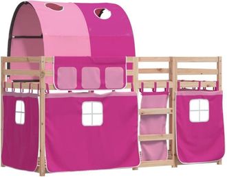 vidaXL Bunk Bed without Mattress Pink 80x200 cm Solid Wood Pine Vidaxl