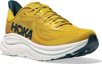 Hoka One One Clifton 10 Mens Shoes Yellow Gold/Tidal Wave : 10.5 D - Medium
