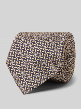 Altea Krawatte aus Baumwoll-Seiden-Mix Modell Gange in Beige, Gr&ouml;&szlig;e 1